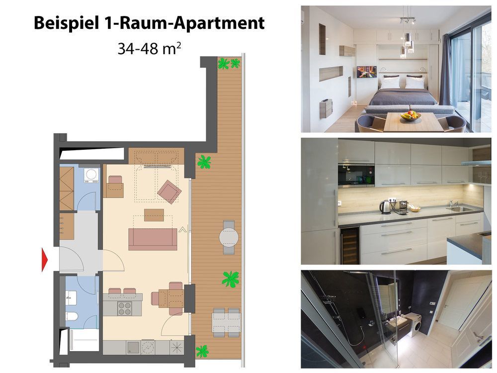 Residenz Am Zwinger Aparthotel Dresden Bagian luar foto Example of a micro apartment